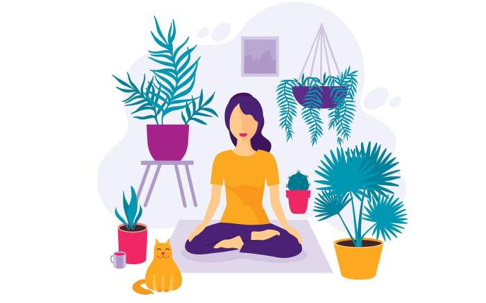Spiritual meditate mental chakra universe
